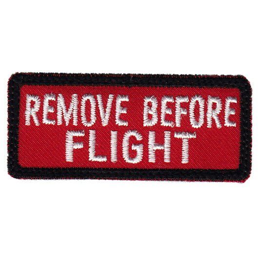 Military Patch（ミリタリーパッチ）REMOVE BEFORE FLIGHT ミニパッチ フック付き【レターパックプラス対応】【レターパックライト対応】
