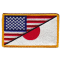 Military Patch（ミリタリーパッチ）フラッグ 2デザイン 米国旗x日の丸 フルカラーフック付き [ミルスペック比率]【レターパックプラス対応】【レターパックライト対応】