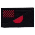 Military Patch flag 2 designs US flag x Japanese flag Black x Red with hook [Letter Pack Plus compatible] [Letter Pack Light compatible]