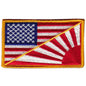 Military Patch（ミリタリーパッチ）フラッグ 2デザイン 米国旗x海軍旗／海上自衛隊旗 フルカラーフック付き【レターパックプラス対応】【レターパックライト対応】