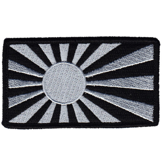 Military Patch (Military Patch) Navy Flag/Maritime Self-Defense Force Flag Black x Silver with Hook [Mil-Spec Ratio Size] [Letter Pack Plus Compatible] [Letter Pack Light Compatible]