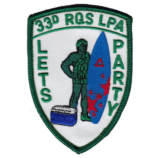 Military Patch（ミリタリーパッチ）33rd Jolly Green Shield カラー [フック付き]［LETS PARTY］【レターパックプラス対応】【レターパックライト対応】