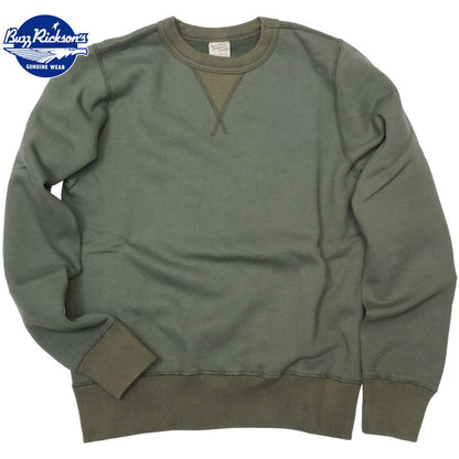 BUZZ RICKSON'S Set-In Sleeve Sweat Shirts Olive[BR65622]