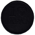 Military Patch（ミリタリーパッチ）I LOVE JAPAN ミニパッチ ブラックアウト フック付き[日本製][ワッペン]