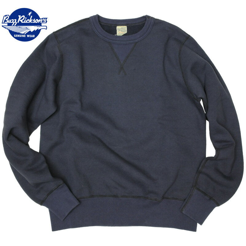 BUZZ RICKSON'S（バズリクソン）セットイン スリーブ スウェット シャツ ネイビー Set-In Sleeve Sweat Shirts Navy[BR65622]