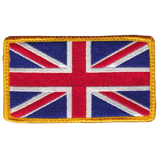 Military Patch British Flag Color with Hook [Military Ratio Size] [Letter Pack Plus Compatible] [Letter Pack Light Compatible]