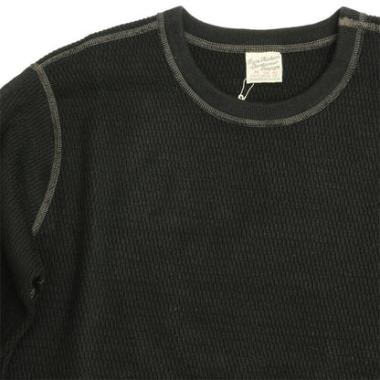 BUZZ RICKSON'S Thermal Shirt Long Sleeve Black Thermal Long Sleeve Shirt Black [BR63755]
