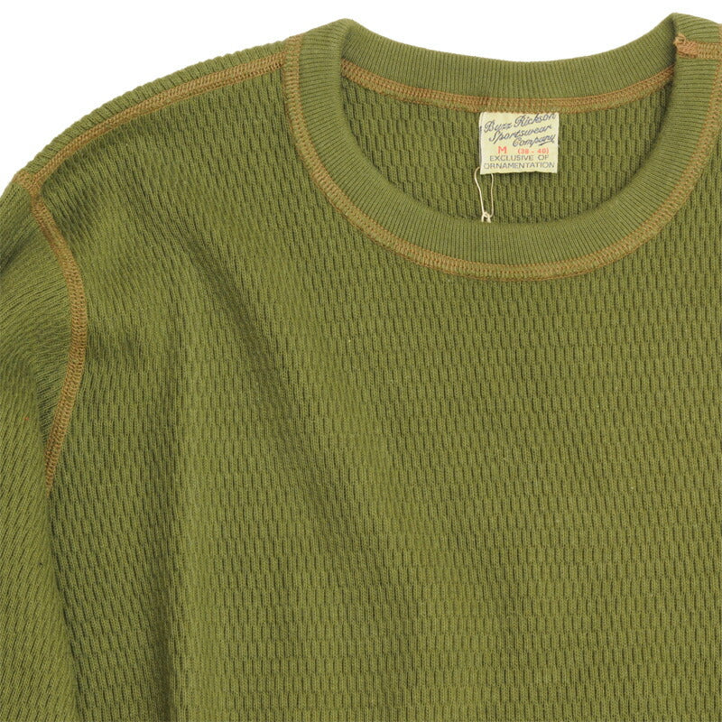 BUZZ RICKSON'S （バズリクソン）Thermal Shirt Long Sleeve Olive サーマル ロングスリーブ シャツ オリーブ [BR63755]