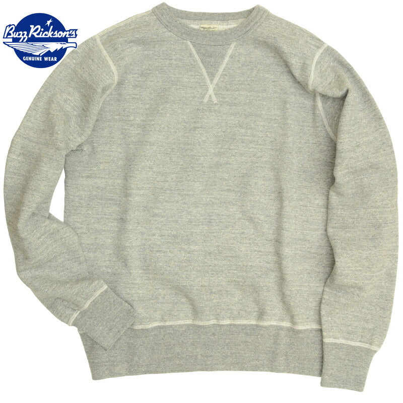 BUZZ RICKSON'S（バズリクソン）セットイン スリーブ スウェット シャツ ヘザーグレー Set-In Sleeve Sweat Shirts Heather Gray[BR65622]