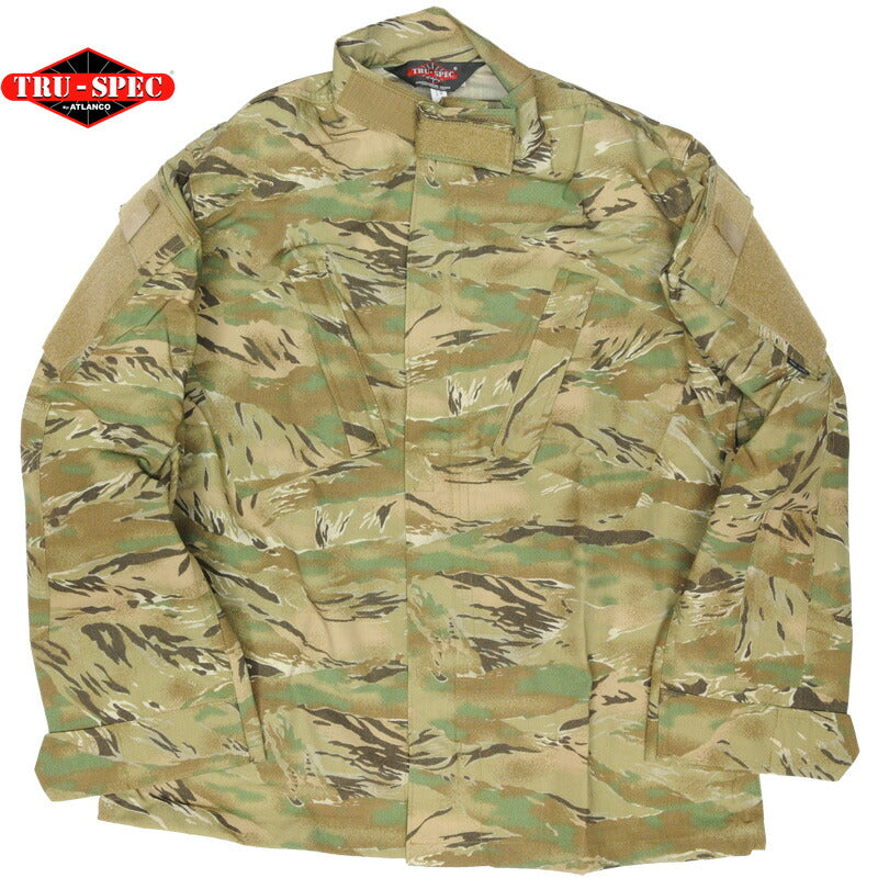 【店頭販売のみ】Tru-Spec Tactical Response Uniform Shirt AT Tiger [ポリコットン混紡リップストップ][ショートサイズ]