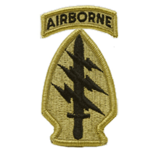Military Patch Special Force Green Beret [AIRBORNE tab] [OCP] [With hook]