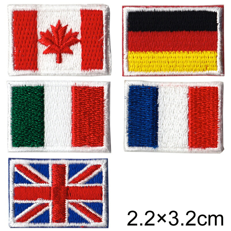 Military Patch（ミリタリーパッチ）国旗パッチ [5種] [小/2.2cm×3.2cm]【レターパックプラス対応】【レターパックライト対応】