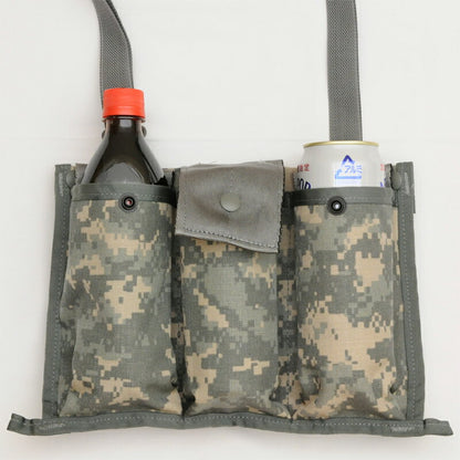 Mega Reload Beer Pouch (US MOLLE II Ammunition Pouch Bandoleer ACU) [3-piece storage] [Mobility-oriented type] [Magazine Bandalia]