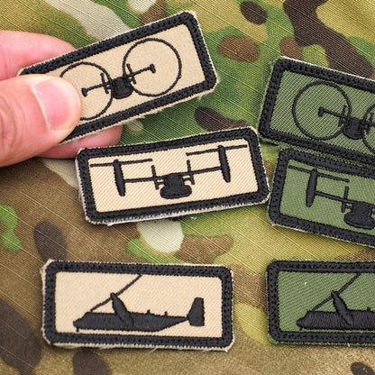 Military Patch（ミリタリーパッチ）オスプレイ ミニパッチ ベルクロ付き [2色 3種]【レターパックプラス対応】【レターパックライト対応】