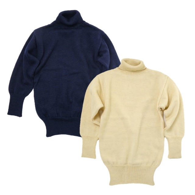 KEMPTON（ケンプトン）NIFFI SERIES イギリス海軍 サブマリン セーター ROLL NECK [NAVY][NATURAL]