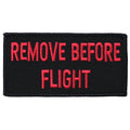 Military Patch（ミリタリーパッチ）REMOVE BEFORE FLIGHT ネームサイズ パッチ 5×10cm [2色][フック付き]【レターパックプラス対応】【レターパックライト対応】