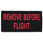 Military Patch REMOVE BEFORE FLIGHT Name Size Patch 5 x 10cm [2 colors] [With hook] [Letter Pack Plus compatible] [Letter Pack Light compatible]
