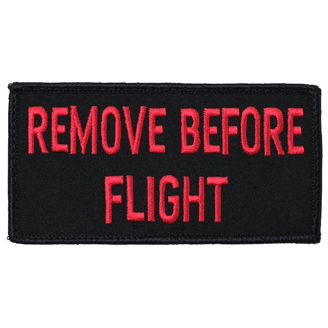 Military Patch REMOVE BEFORE FLIGHT Name Size Patch 5 x 10cm [2 colors] [With hook] [Letter Pack Plus compatible] [Letter Pack Light compatible]