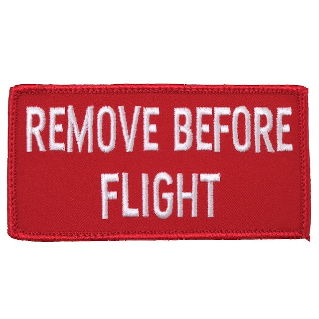 Military Patch REMOVE BEFORE FLIGHT Name Size Patch 5 x 10cm [2 colors] [With hook] [Letter Pack Plus compatible] [Letter Pack Light compatible]