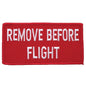 Military Patch（ミリタリーパッチ）REMOVE BEFORE FLIGHT ネームサイズ パッチ 5×10cm [2色][フック付き]【レターパックプラス対応】【レターパックライト対応】